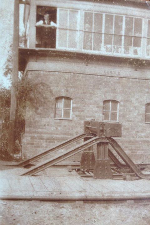 Harry Black at Work in Oundle Signalbox