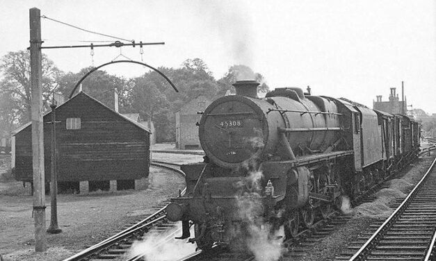 Mixed Freight leaving Oundle (1963)